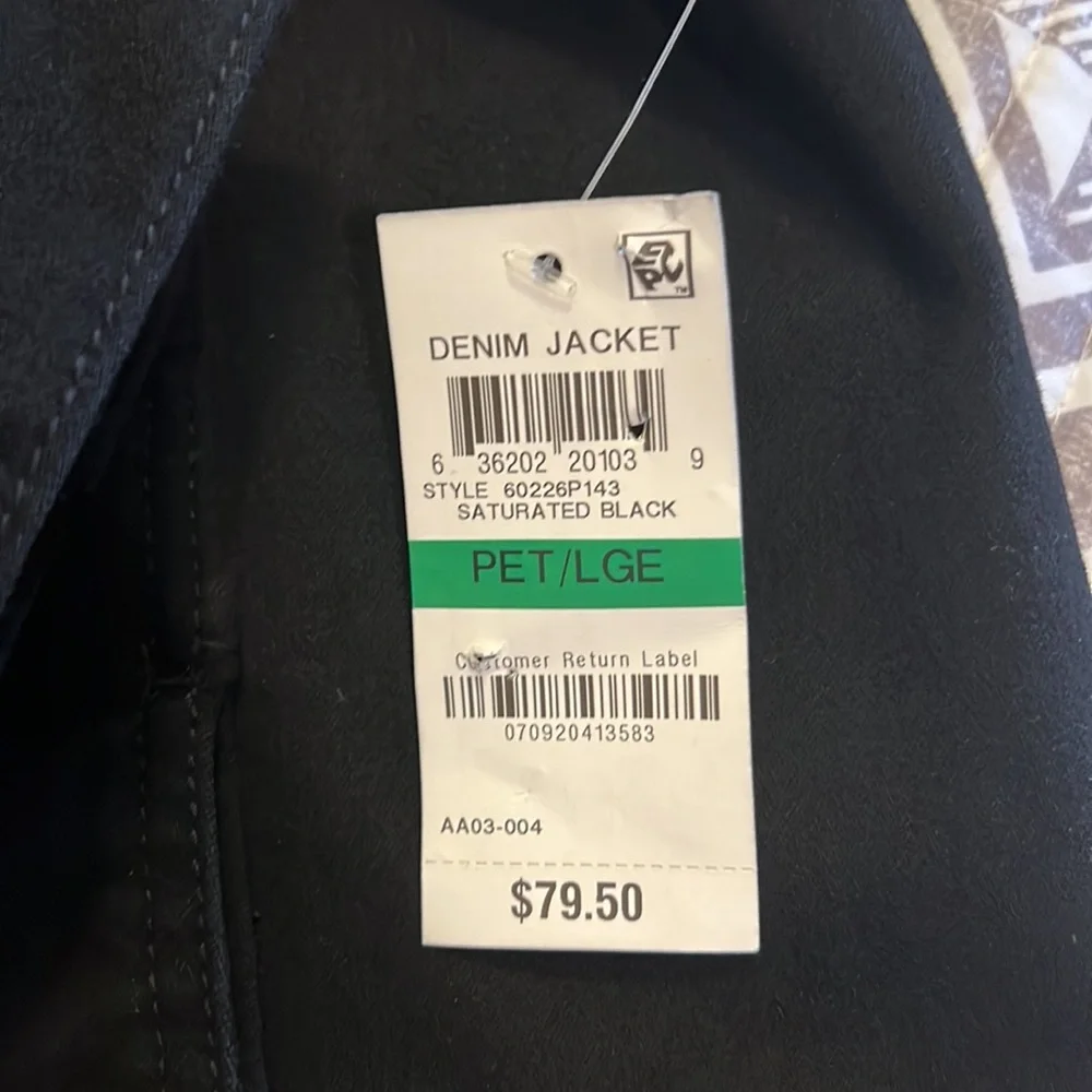 NWT black jacket - Charter Club - Size Large petite - Picture 5 of 5